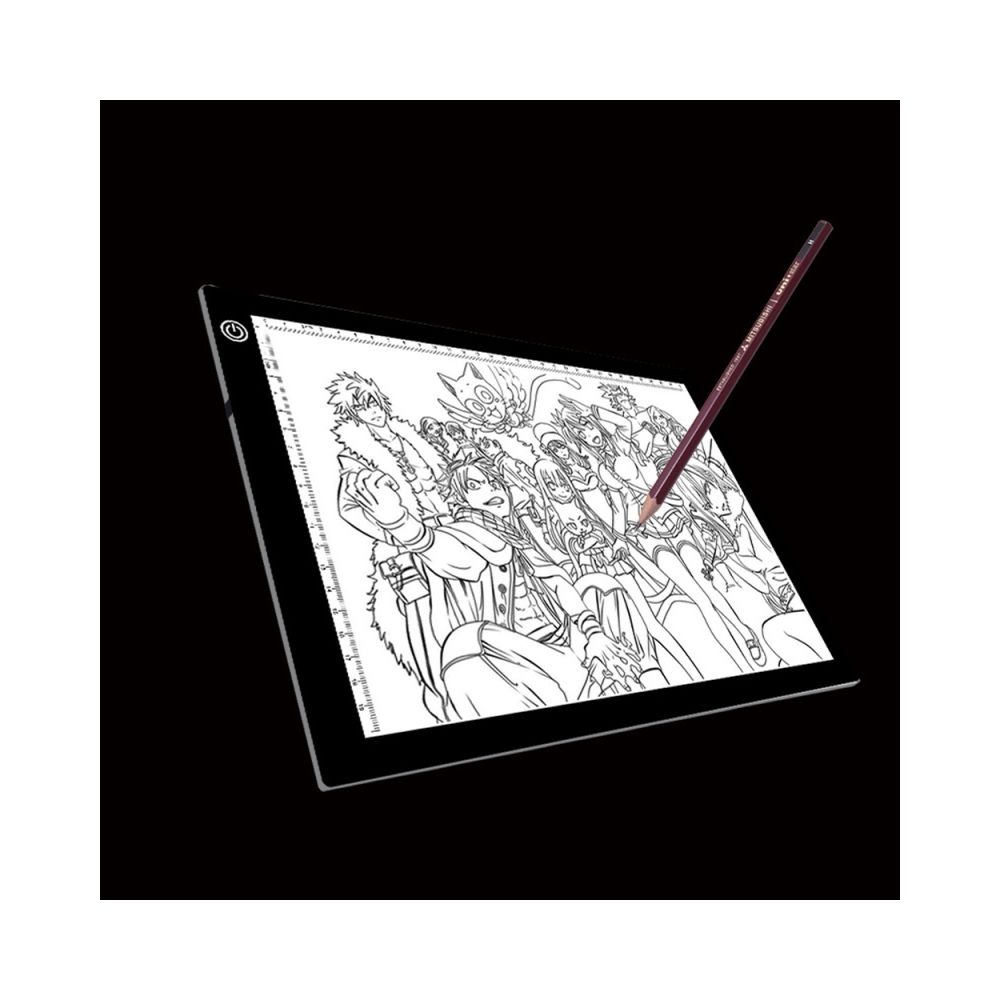 Wewoo - Tablette graphique Taille A4 5W 5V LED Trois niveaux de luminosité Panneaux copie acrylique dimmable pour dessin croquis Anime Sketchpad, avec câble USB et prise, Taille: 220x330x5mm - Tablette Graphique