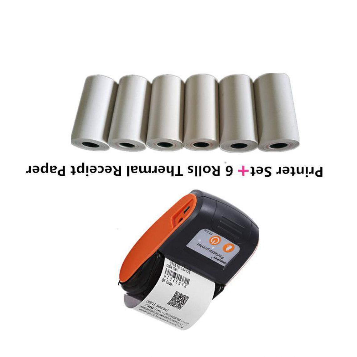 Generic - Mini-imprimante Thermique sans Fil pour Tickets de Caisse de 58 mm, 6 Rouleaux ,Connexion Bluetooth, Compatible avec Téléphone Portable, Système Android 10/4 *0/75 * 4.5 cm  - Rose  - Imprimantes d'étiquettes