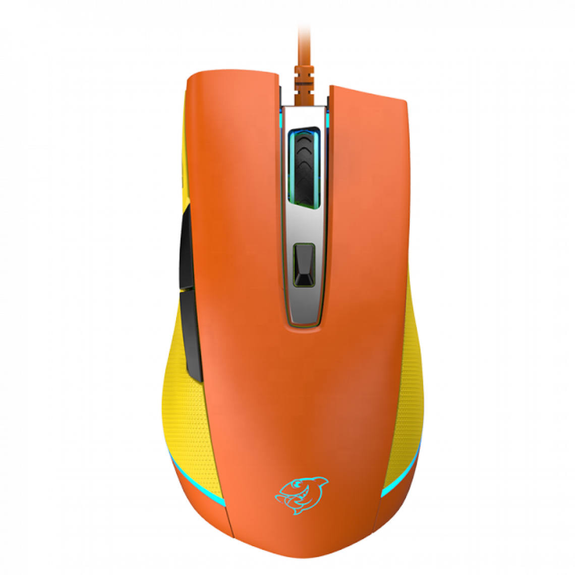 Universal - Souris Gaming Ergonomique Optique Programmable (Noir) PMW3335 Accélération 40G Gamer Cable Mouse PC/Laptop Games | Mouse (Orange) - Souris