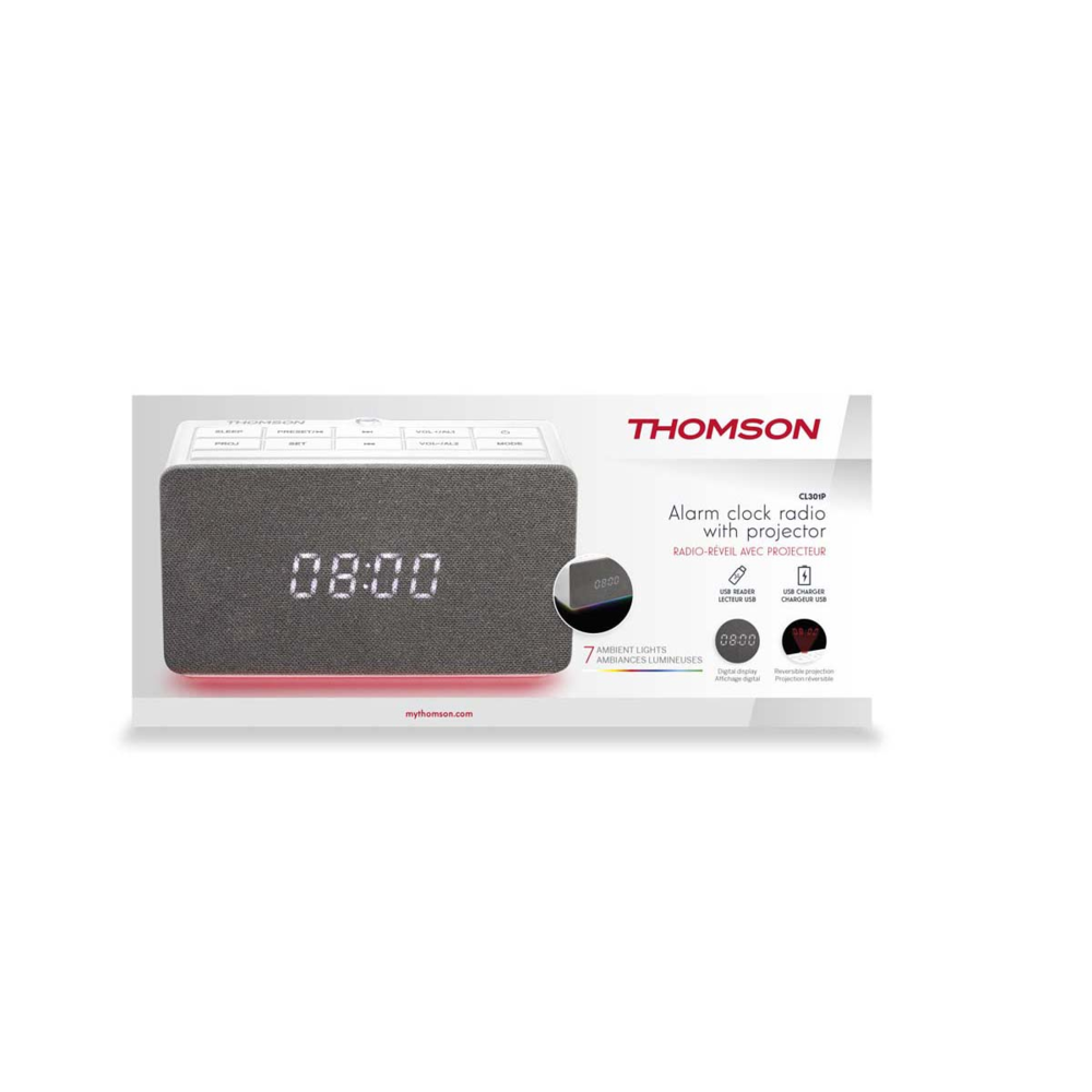 Thomson - Thomson - Radio réveil avec projecteur CL301P Thomson - Radio