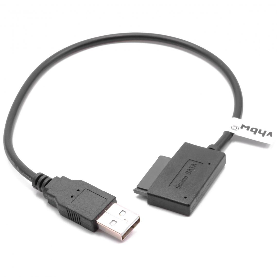 Vhbw - vhbw Slimline SATA II 13 vers Lecteur USB de CD DVD Câble adaptateur - Accessoires alimentation