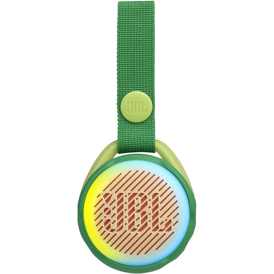 Chrono - JR POP JBL - Enceinte portable pour enfants - Bluetooth & Waterproof - Avec modes lumineux multicolores & autocollants - Autonomie 9 hrs,Vert - Enceintes Hifi