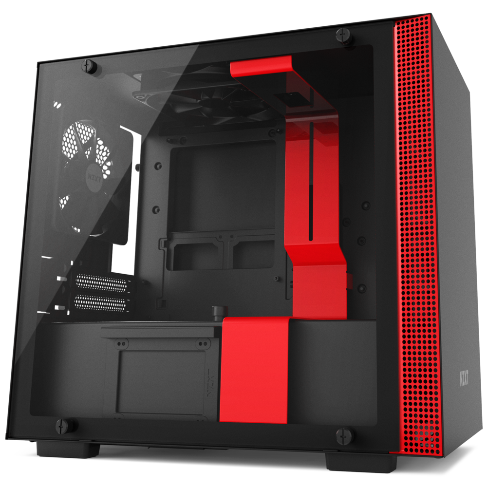 Nzxt - H200 Noir mat/Rouge- Avec fenêtre - Boitier PC
