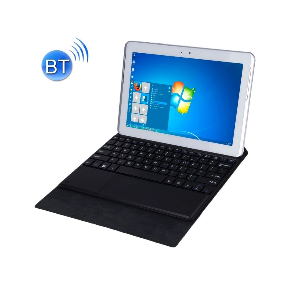Wewoo - Clavier QWERTY noir pour 10 pouces Windows 7/8/10 Tablette Tactile Bluetooth Matte Texture étui en cuir avec support - Clavier