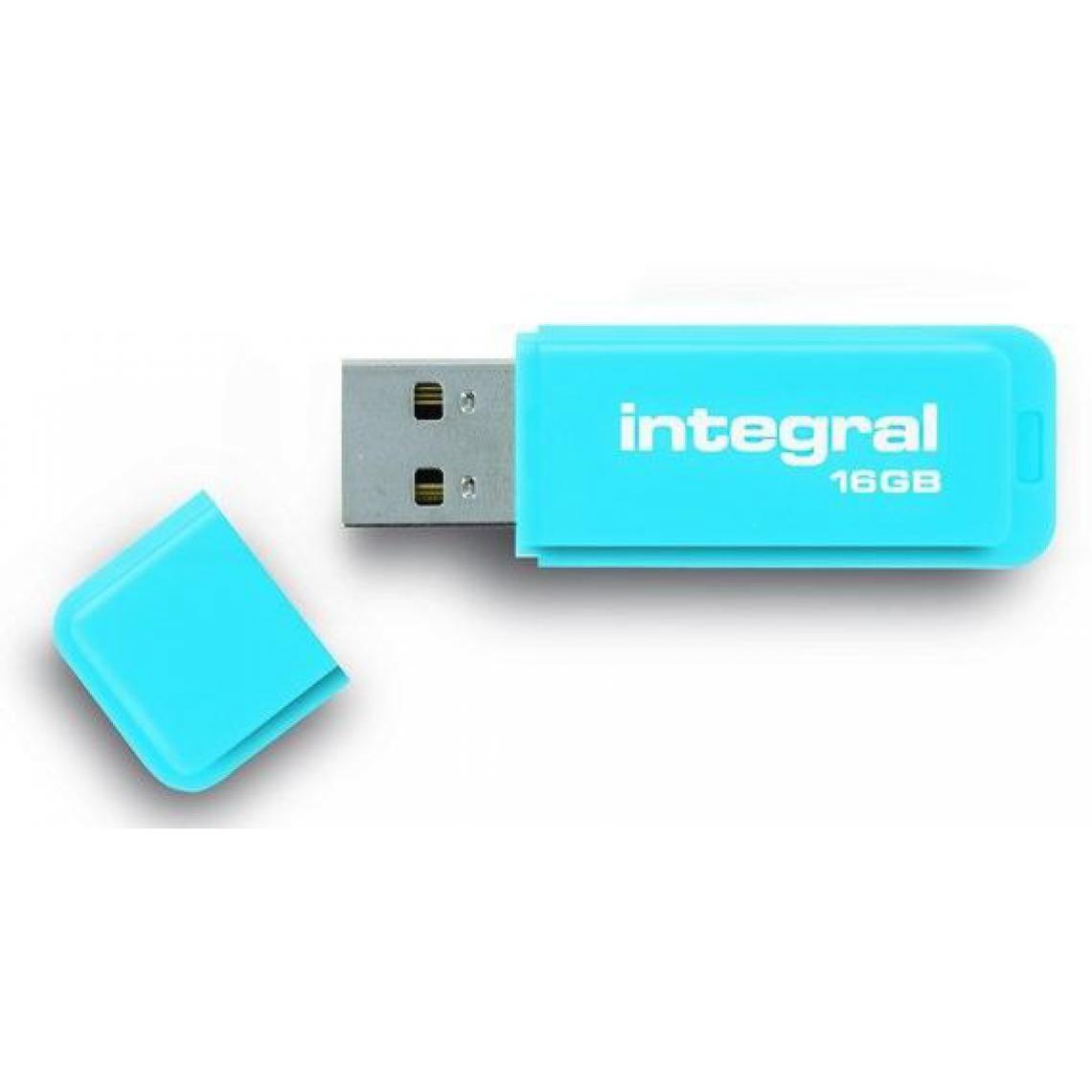 Integral - Clé USB Integral Néon 16 Go bleue - Clés USB