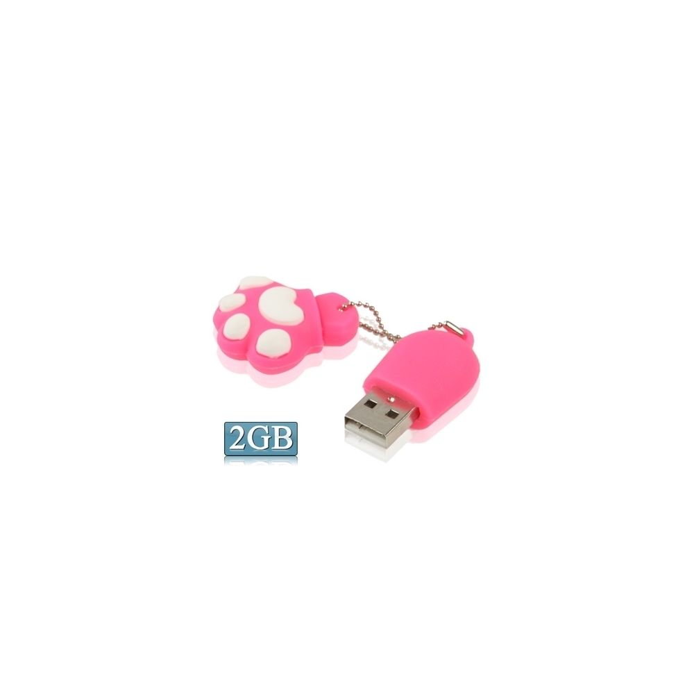 Wewoo - Clé USB rouge 2 Go ours en forme de patte de silicone USB 2.0 Flash Disk avec anti-poussière prune - Clés USB