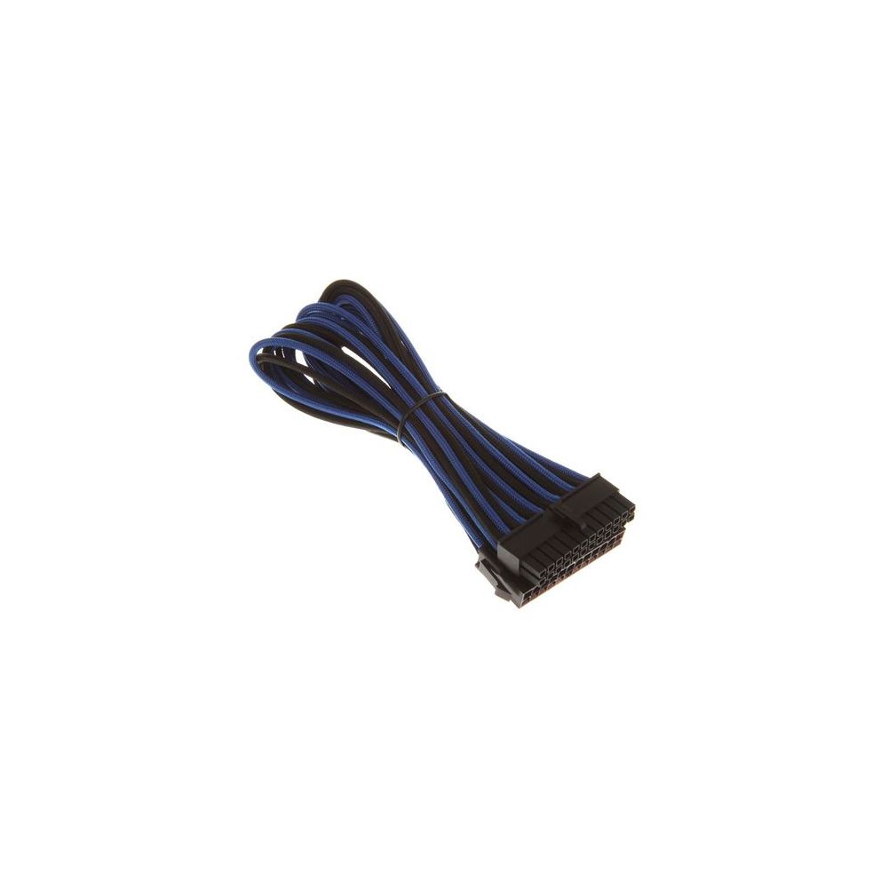 Bitfenix - Câble rallonge Alchemy 24-Pin ATX - 30 cm - gaines Noir&Bleu/Noir - Câble tuning PC