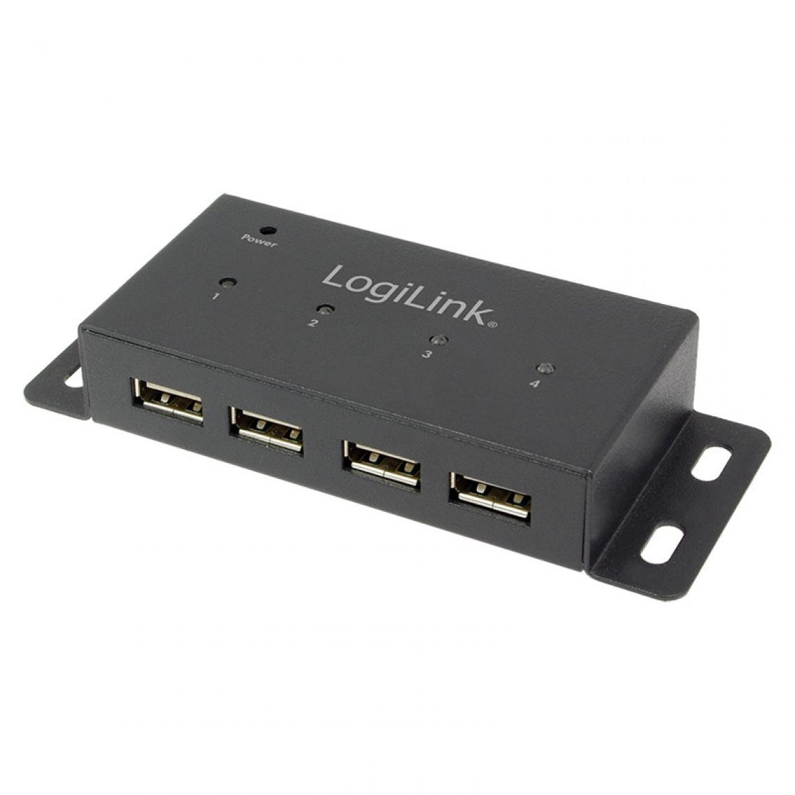 Logilink - LogiLink Hub USB 2.0, 4 ports, pour un montage mural () - Hub