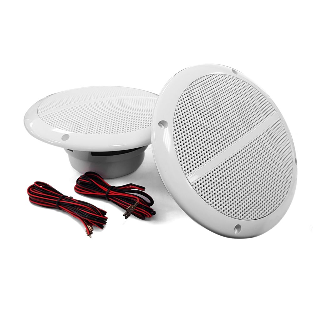 Leisure - Kit 2 haut-parleurs coniques - 6.5"" / 120W / 8 Ohms - Grille et résistance à l'eau - Enceintes Hifi