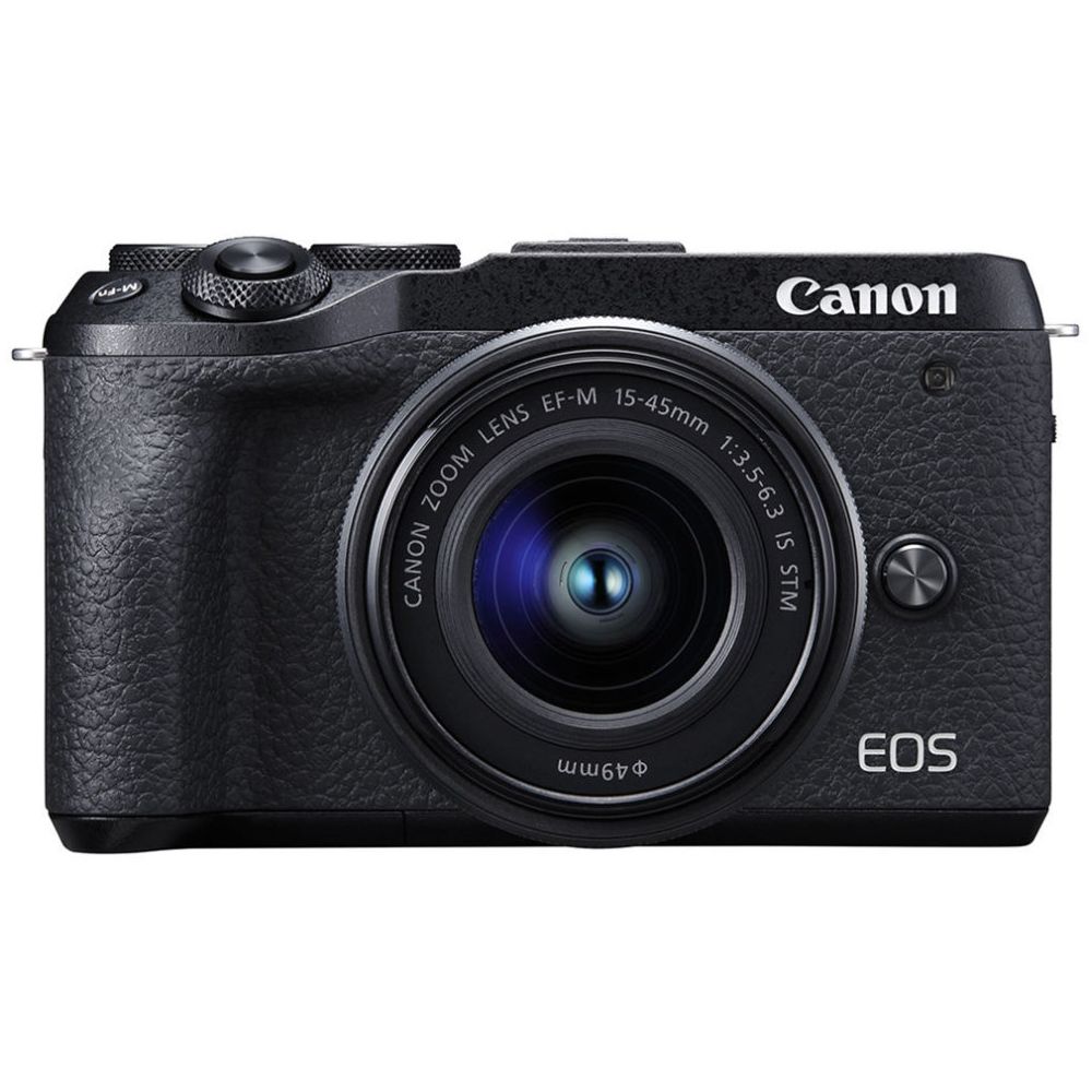 Canon - CANON EOS M6 Mark II Black KIT EF-M 15-45mm F3.5-6.3 IS STM Black - Reflex Grand Public
