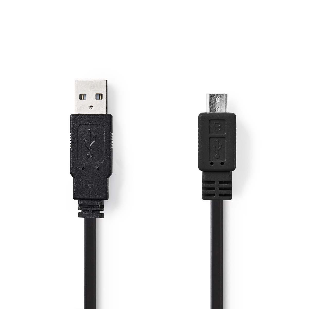 Nedis - Nedis Câble USB 2.0 plat A Mâle - Micro B Mâle 1,0 m Noir - Câble antenne