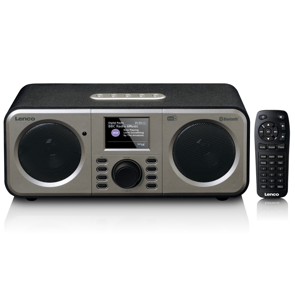 Lenco - Radio DAB+/FM stéréo avec Bluetooth DAR-030BK Noir-Argent - Radio