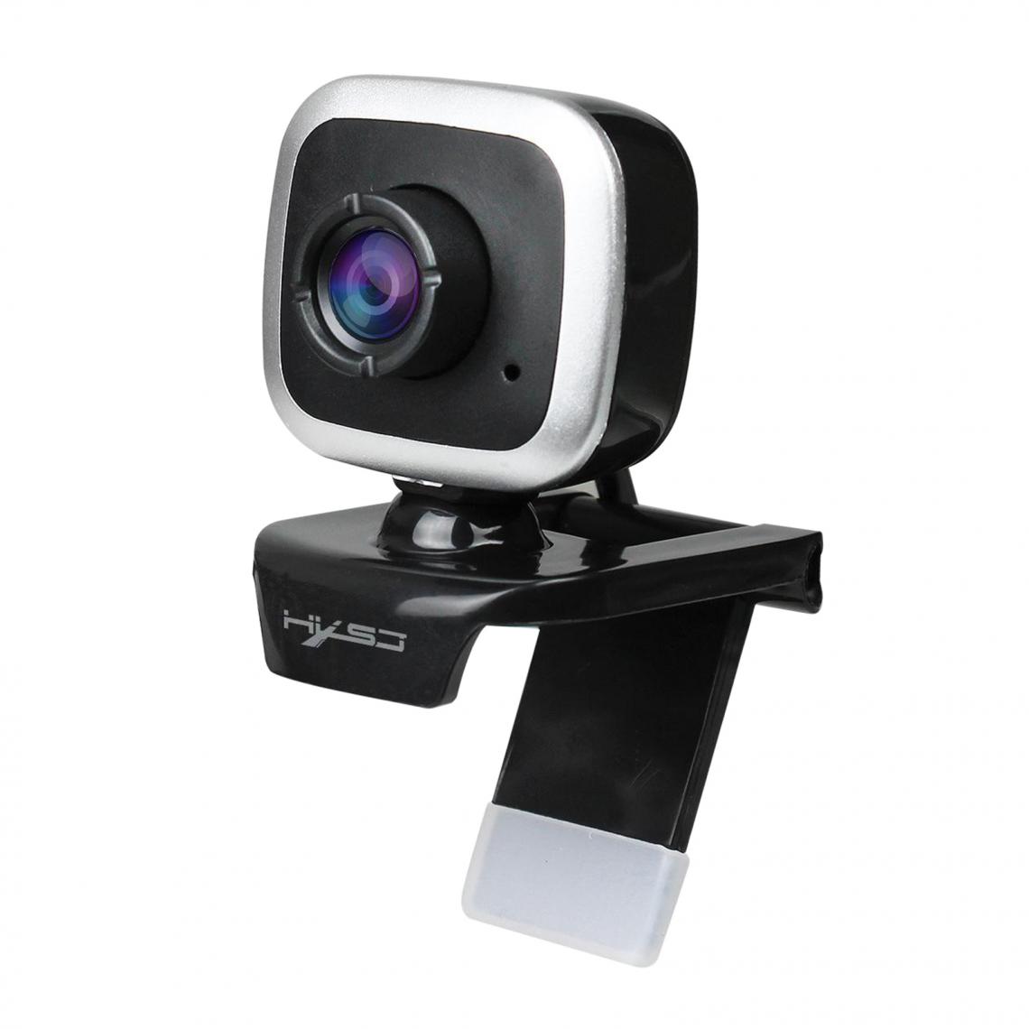 marque generique - 480P Ordinateur De Bureau USB Caméra Web Webcam Mise Au Point Manuelle Noir Argent - Webcam
