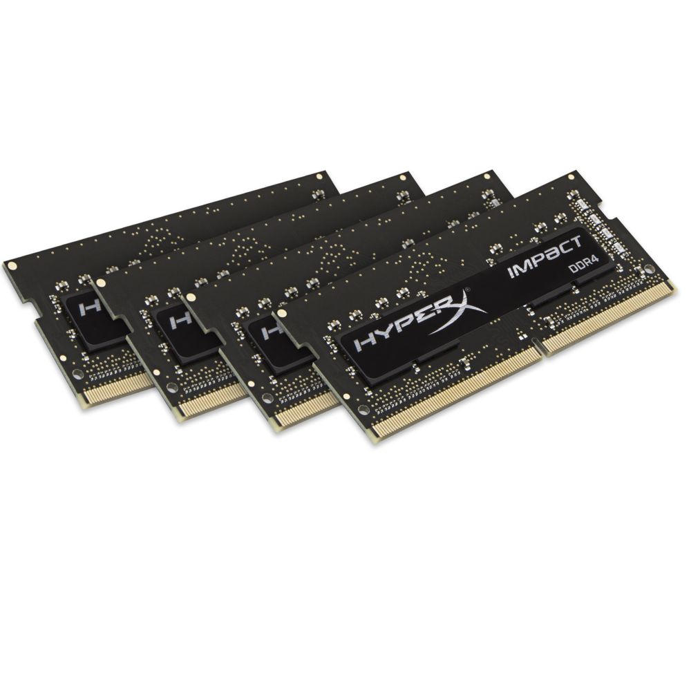 Hyperx - Kingston DDR4 32GB 2400MHz cl15 sodimm kit of 4 hyperx impact (HX424S15IB2K4/32) - RAM PC Fixe