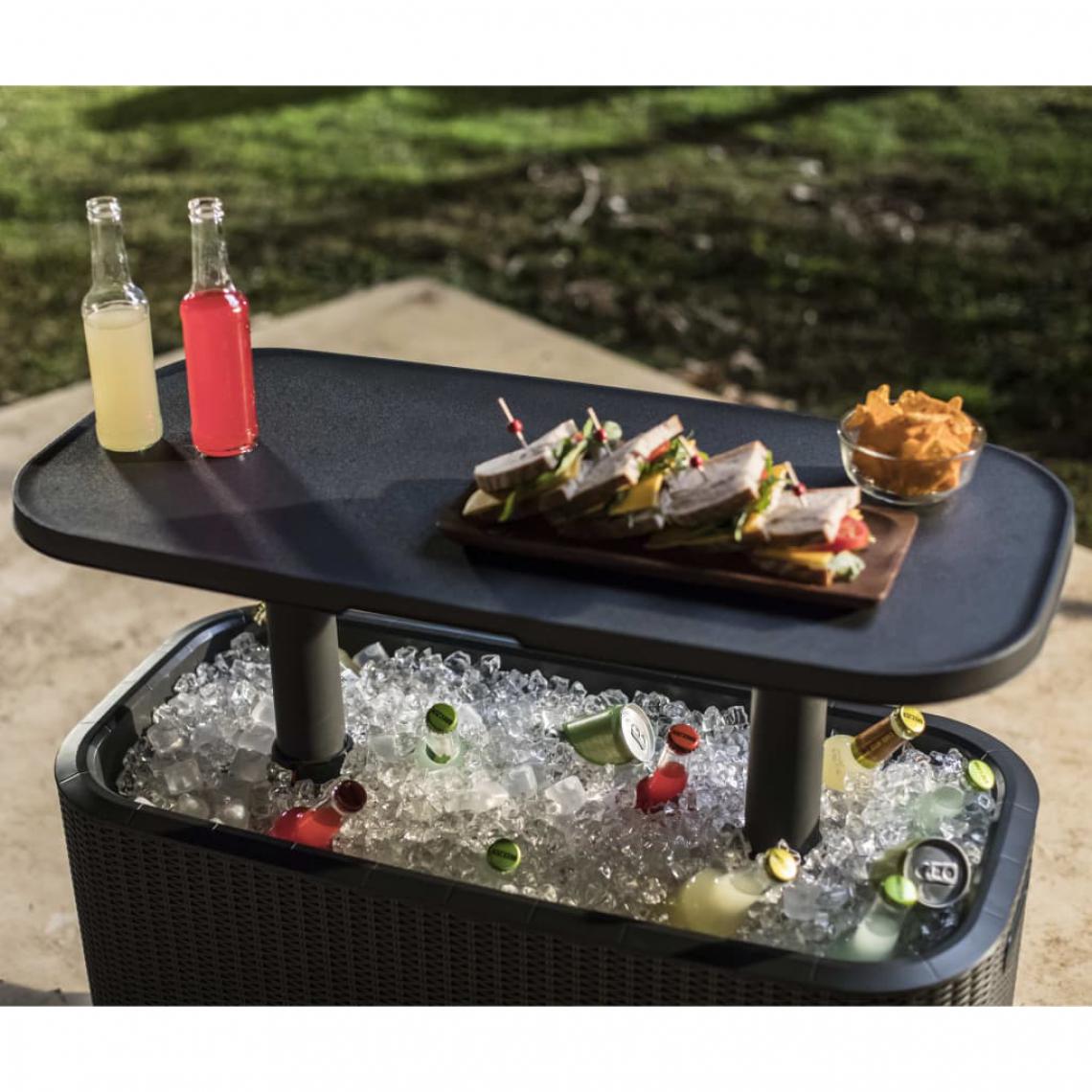 Keter - Keter Table à glacière Bevy Bar Anthracite - Tables de jardin