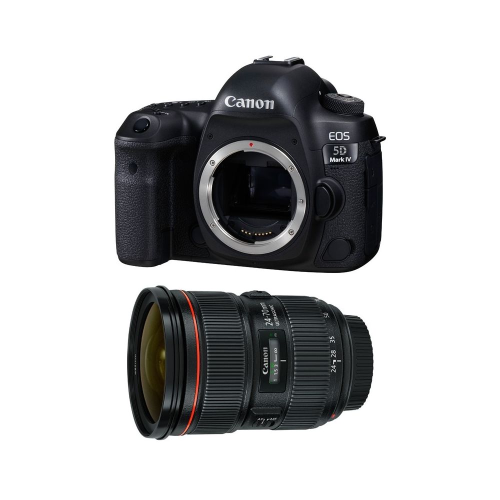 Canon - PACK CANON EOS 5D MARK IV + 24-70 II L USM - Reflex professionnel
