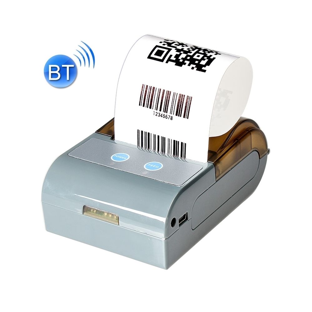 Wewoo - Etiqueteuse gris Imprimante thermique de reçu de position de Bluetooth de 58mm portatif - Imprimantes d'étiquettes