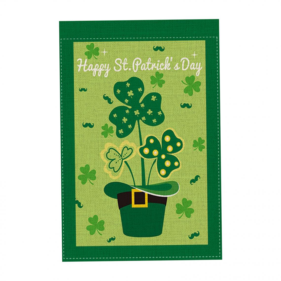 marque generique - 12 X 18 '' Irlande Irlandais Shamrock Happy St Patricks Day Garden Flag Decor F - Petite déco d'exterieur