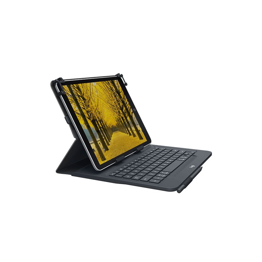 Logitech - Logitech Universal Folio clavier pour téléphones portables Noir QWERTZ Suédois Bluetooth - Clavier