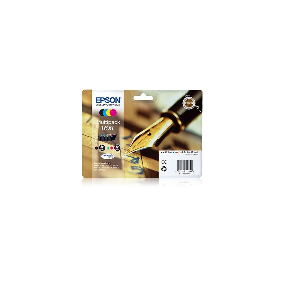 Epson - Multipack 6 couleurs XL ""Stylo à plume"" - T1636 - Cartouche d'encre
