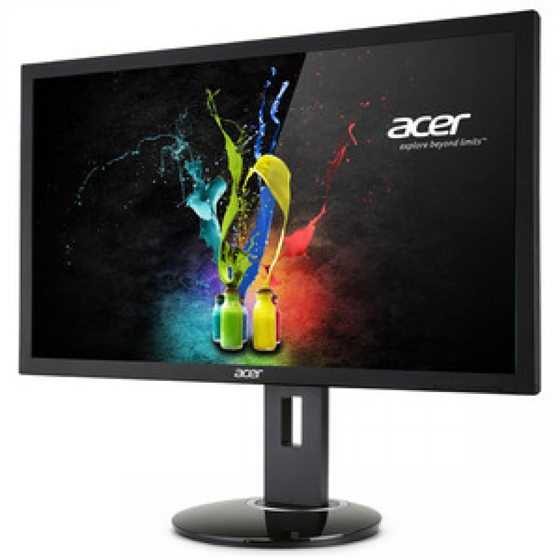 Acer - 27' LED - CB270HUbmidpr - 2560 x 1440 - 6 ms Dalle AH-VA - Pivot - DisplayPort - HDMI - Noir - Moniteur PC