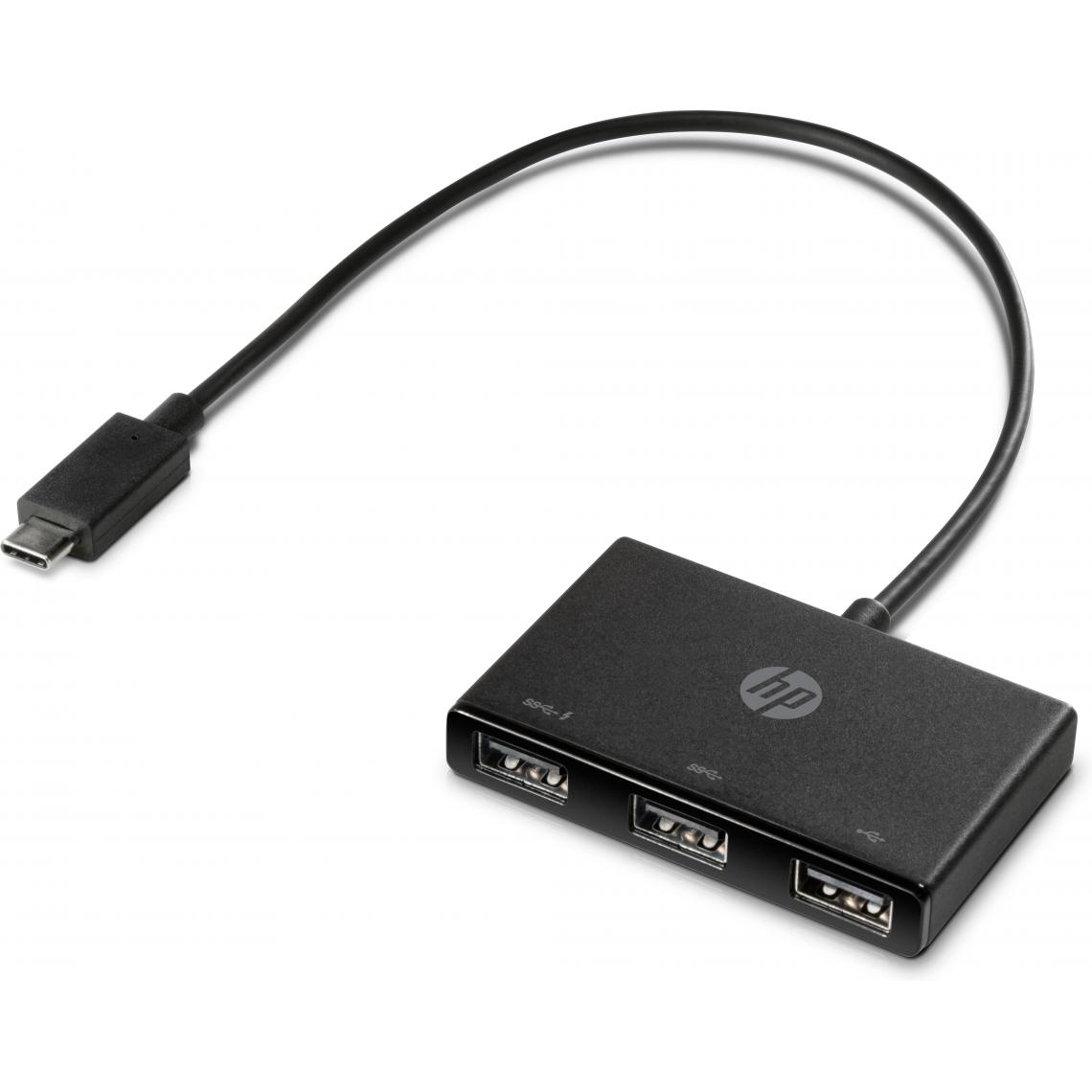 Hp - HP Concentrador USB-C a USB-A USB 3.2 Gen 1 (3.1 Gen 1) Type-C Noir - Hub