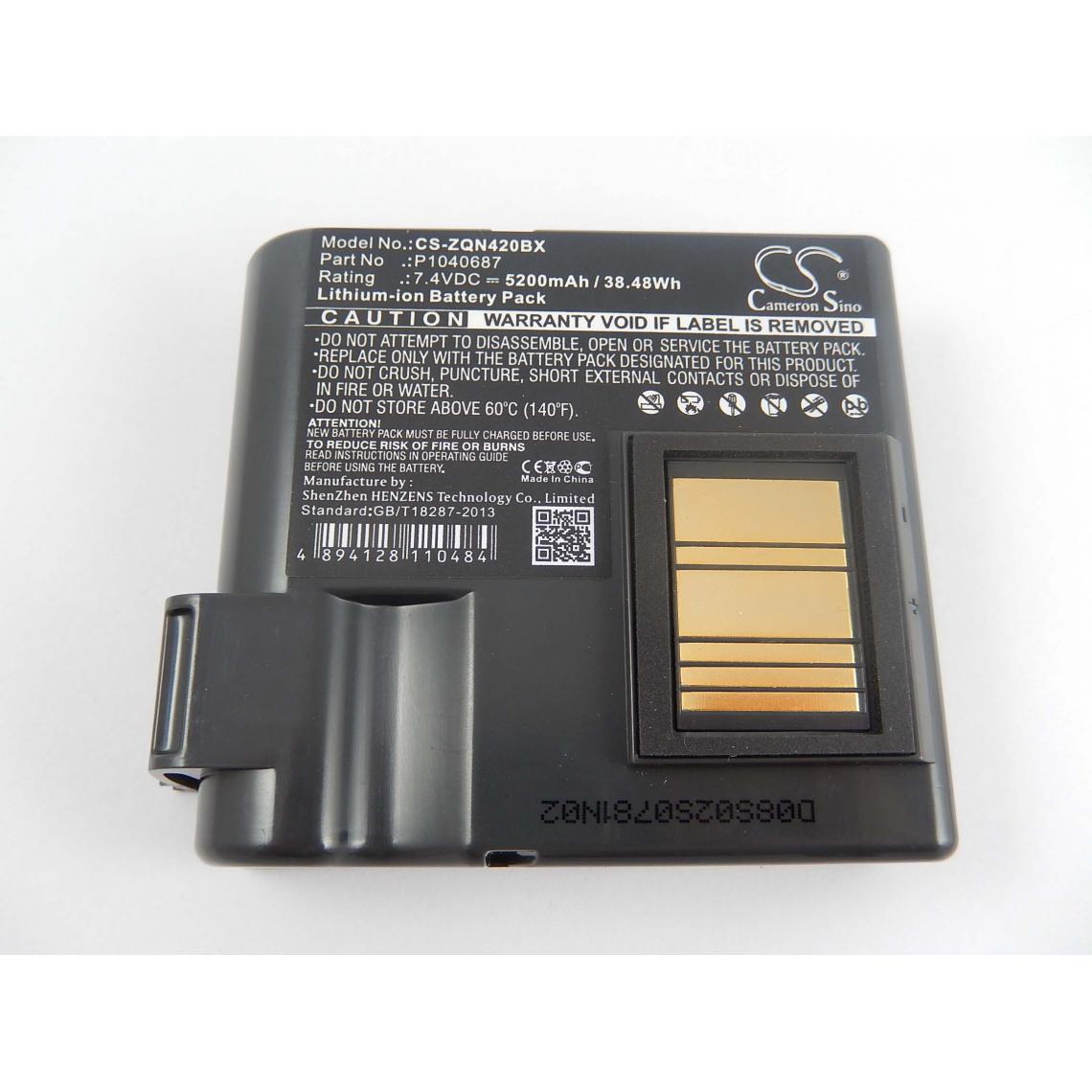 Vhbw - vhbw Batterie Li-Ion 5200 mAh (7.4 V) compatible avec imprimante d'étiquettes Zebra QLN420 remplacement pour P1040687, P1050667-016. - Imprimante Jet d'encre