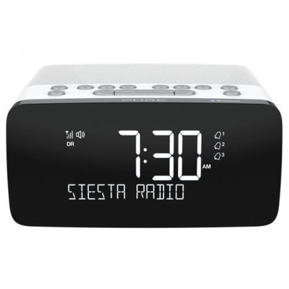 Pure - Radio réveil DAB+ FM Pure Siesta Charge Blanc avec charge sans fil - Radio
