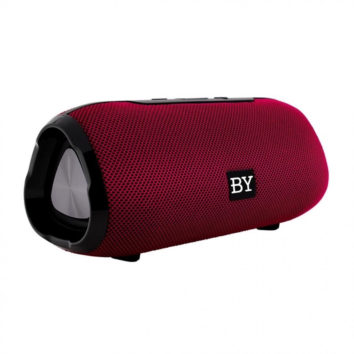 Wewoo - Enceinte Bluetooth BY Portable Haut-parleur Étanche 3D Stéréo Musique Surround Système de sonorisation extérieure Support TF AUX Rouge - Enceintes Hifi