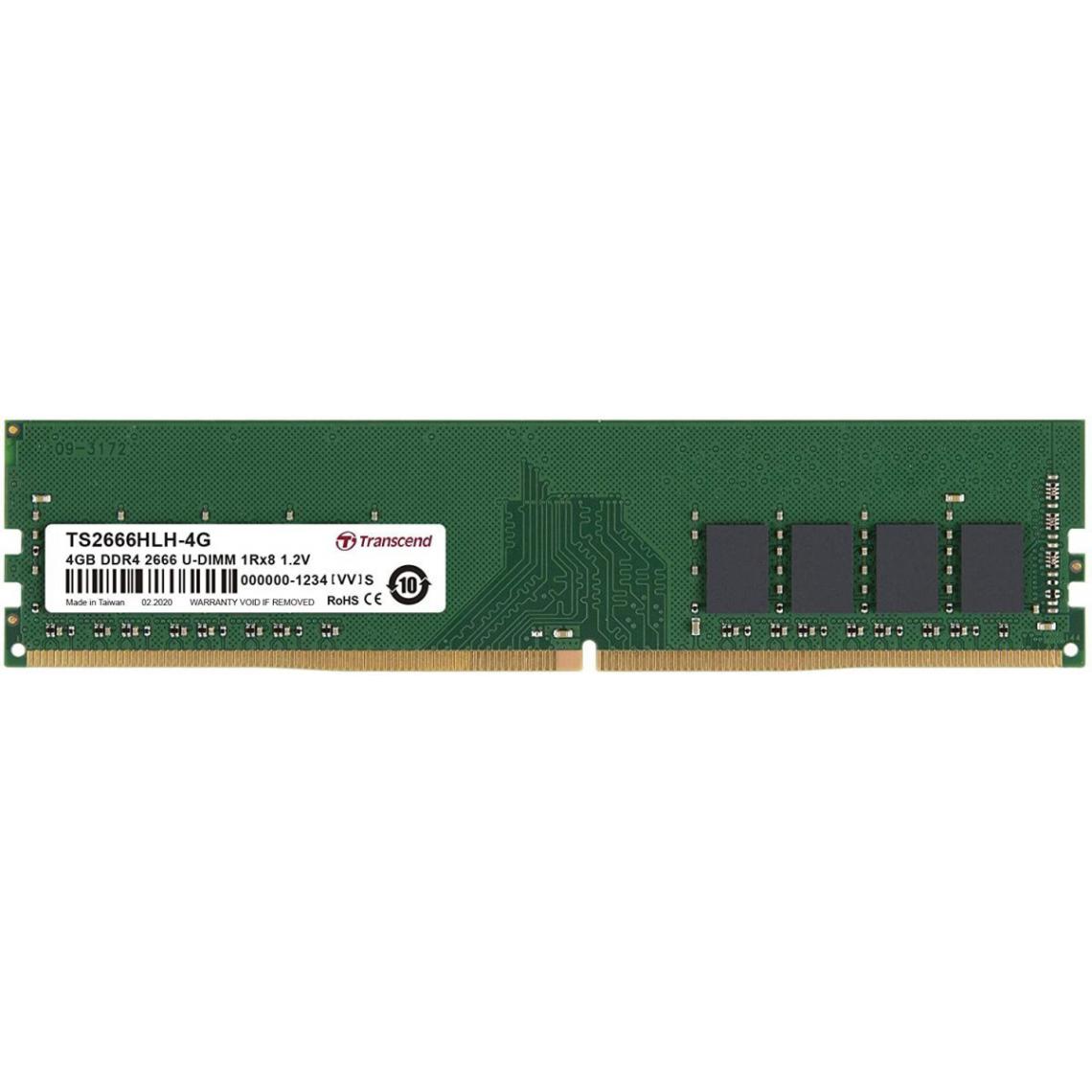 Transcend - Mémoire - 4 Go - DDR4 - 2666Mhz - RAM PC Fixe