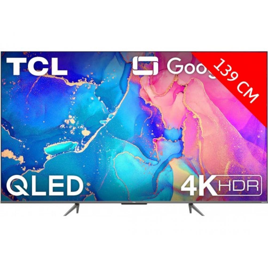 TCL - TV QLED 4K 139 cm TV 4K QLED 55QLED760 Google TV - TV 50'' à 55''