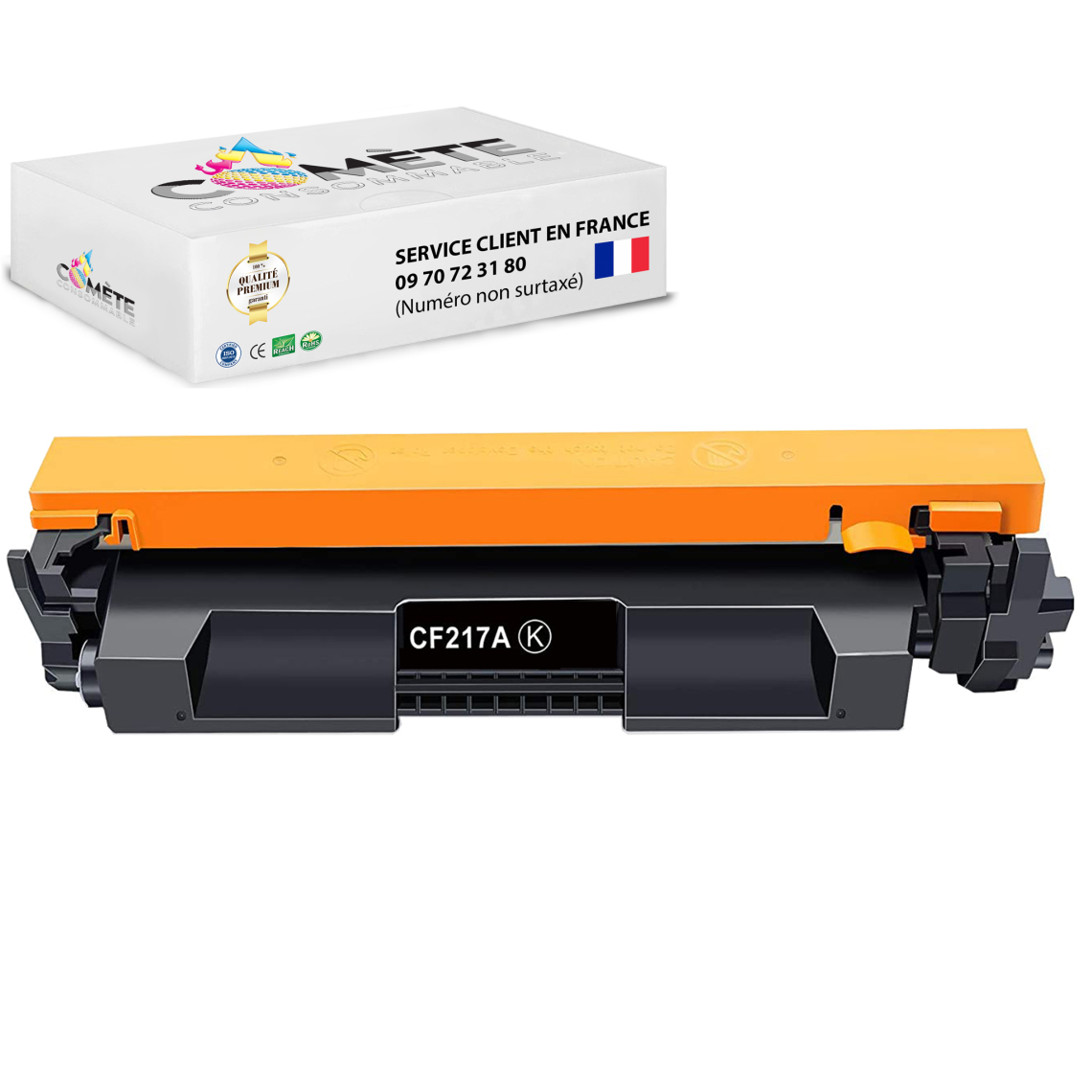 Comete Consommable - 17A 1 Toner compatible avec HP 17A CF217A Noir - Imprimante Laser