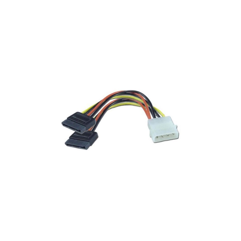 Cabling - CABLING Câble d'alimentation SATA interne 2 x 15 pins SATA M vers 1 x Molex 5.25 M 0.15 m - Accessoires alimentation