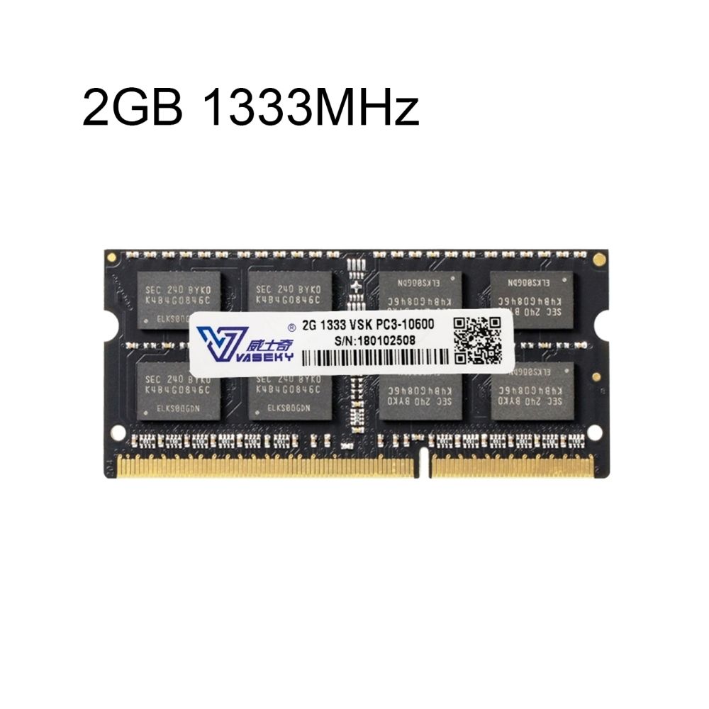 Wewoo - Vaseky 2GB 1333 MHz PC3-10600 DDR3 PC Mémoire RAM Module pour Ordinateur Portable - RAM PC Fixe