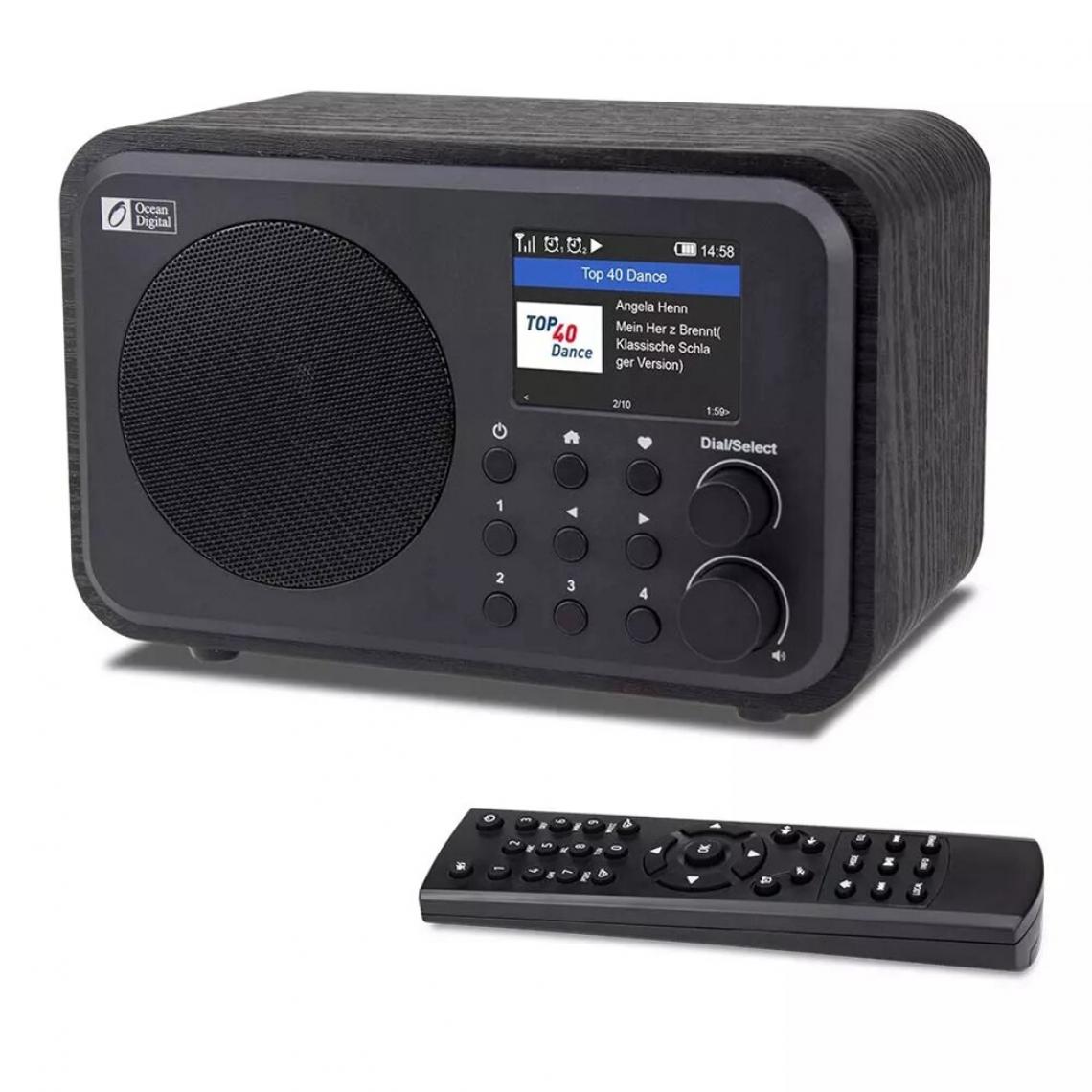 Universal - Radio numérique portable avec batterie rechargeable, récepteur Bluetooth(Le noir) - Radio