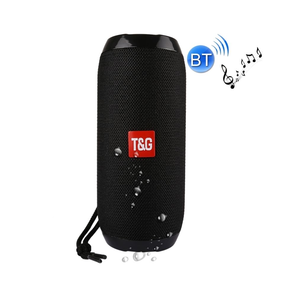 Wewoo - Enceinte Bluetooth d'intérieur noir Haut-parleur stéréo portable Bluetooth, avec microphone intégré, prise en charge des appels mains libres, carte TF et entrée AUX FM, distance Bluetooth: 10 m - Enceintes Hifi
