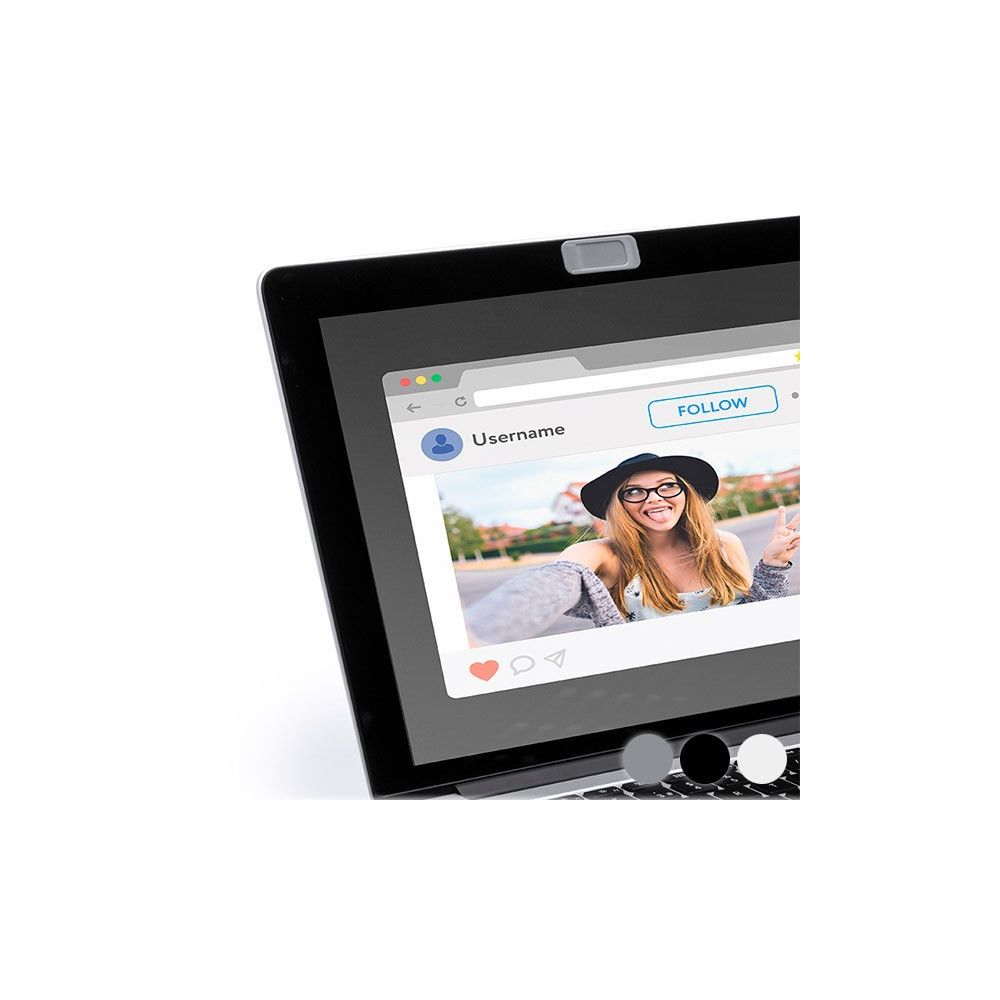 Totalcadeau - Couvercle cache pour Webcam d’ordinateur - Cacher webcam Couleur - Noir - Webcam
