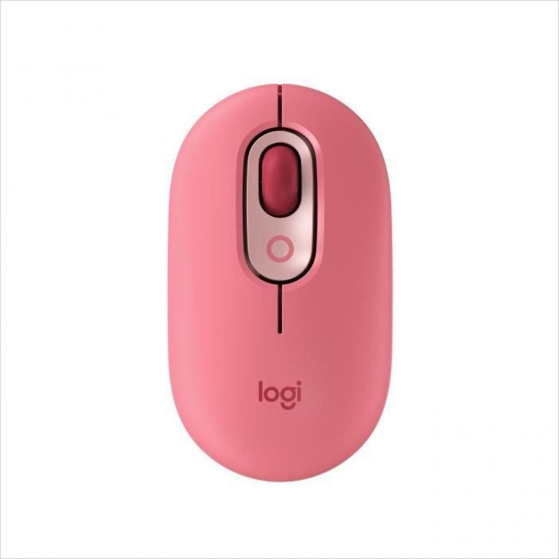 Logitech - Souris Sans Fil Logitech POP Mouse avec Emojis Personnalisables, Bluetooth, USB, Multidispositifs - Rose - Souris