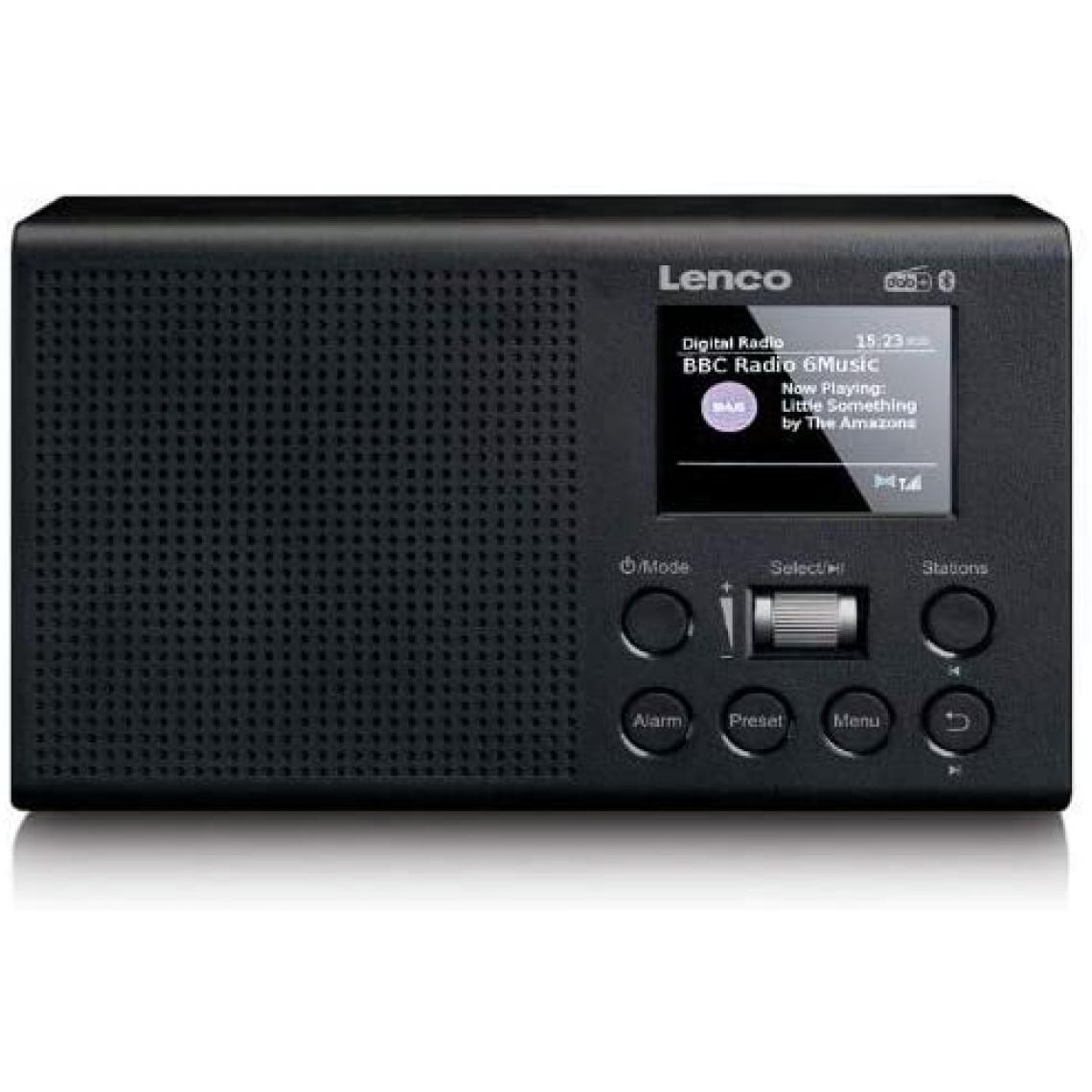 Lenco - Radio Portable Dab+ FM PLL bluetooth avec écran RMS 2W noir - Radio