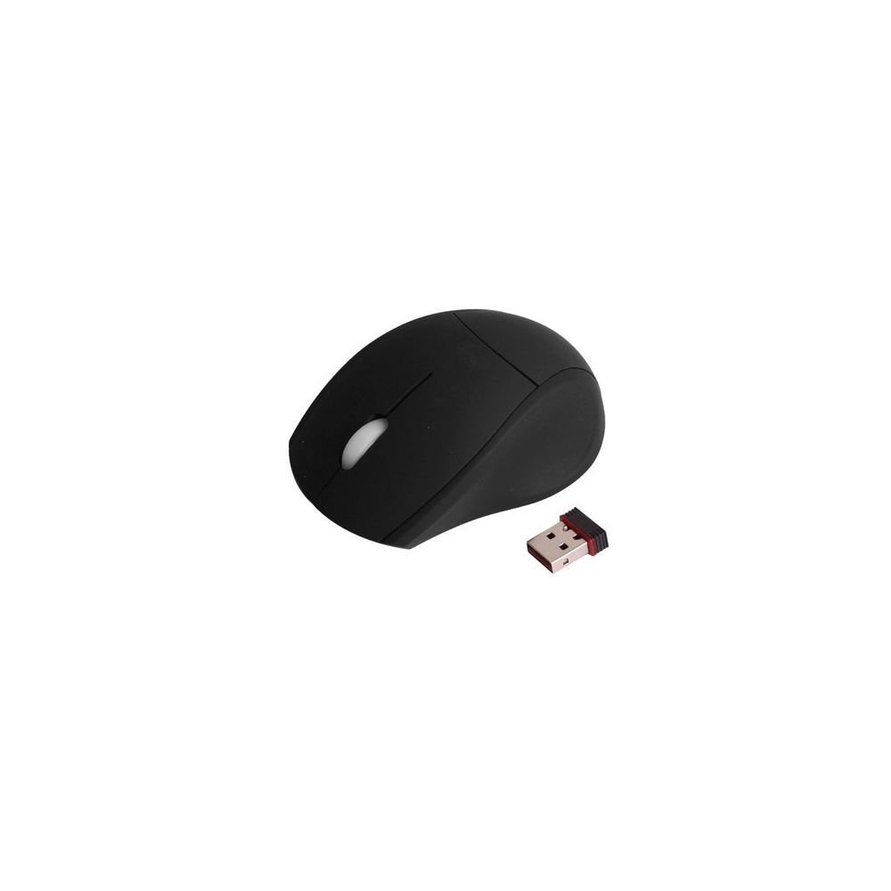 Wewoo - Souris sans fil noir Mini optique sans 2.4GHz avec mini-récepteur USB, Plug and Play, distance de travail 10 mètres - Souris