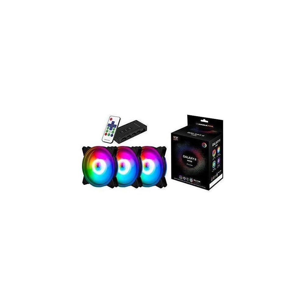 Xigmatek - Galaxy II Pro - Noir - RGB - 12 cm - Ventilateur Pour Boîtier