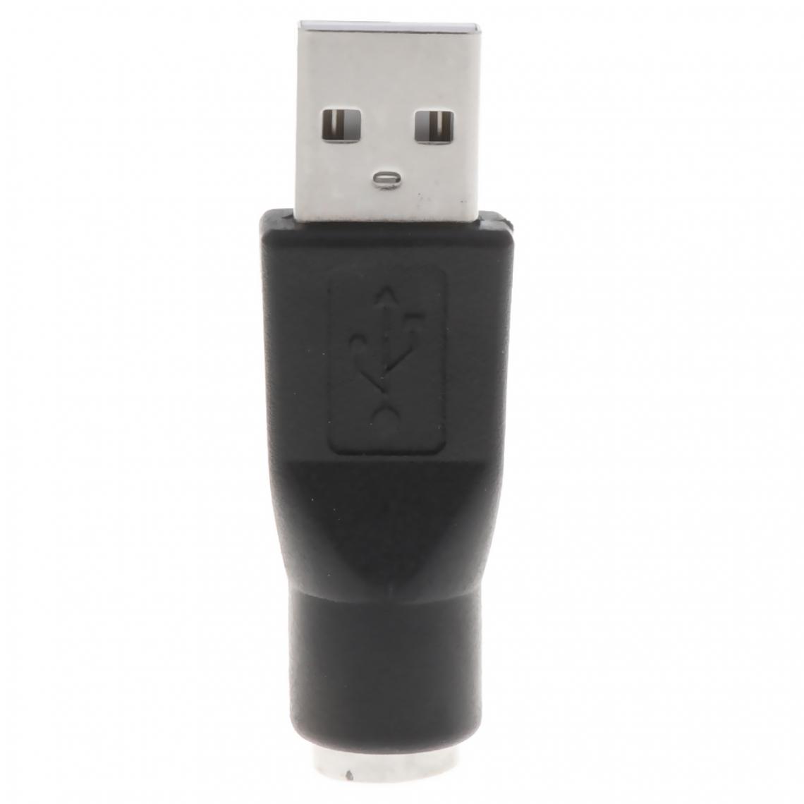 marque generique - Adaptateur de remplacement pour convertisseur USB mâle à femelle PS / 2, noir - Hub