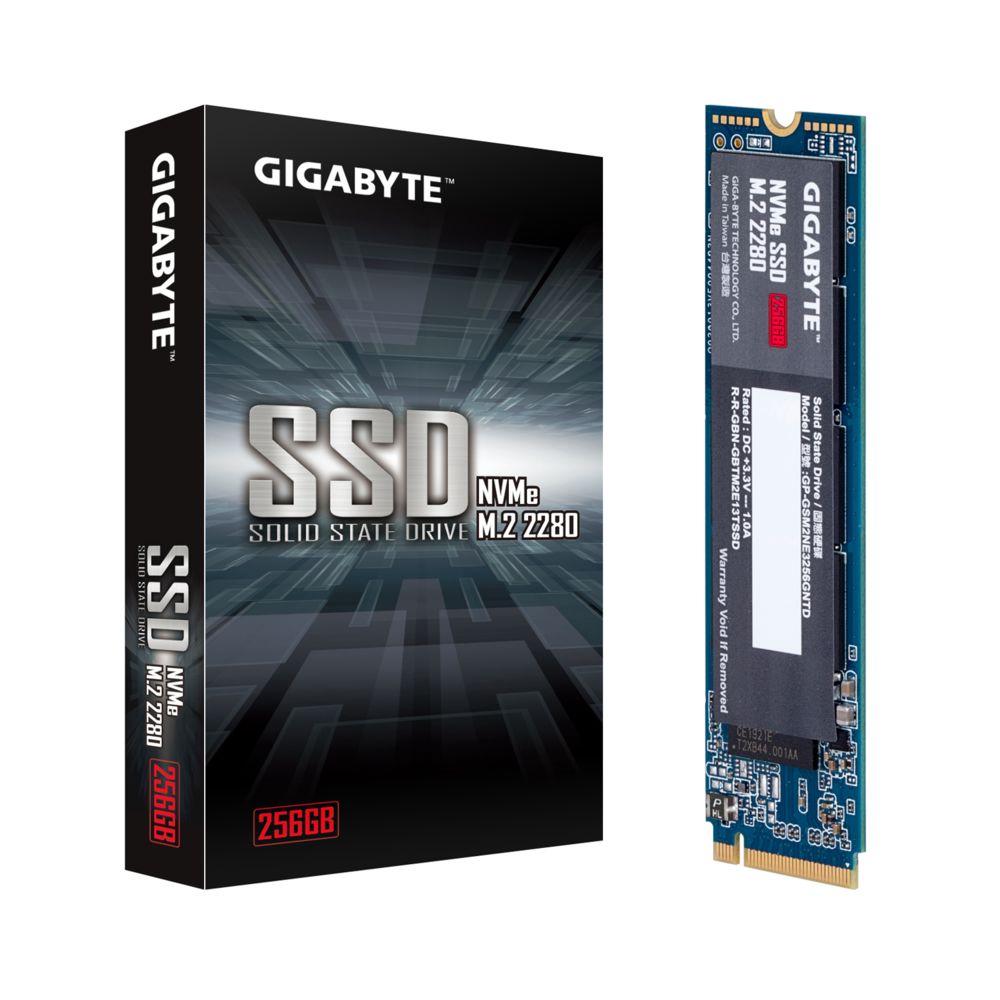 Gigabyte - 256 Go - M.2 2280 - PCI-Express 3.0 x4, NVMe 1.3 - SSD Interne
