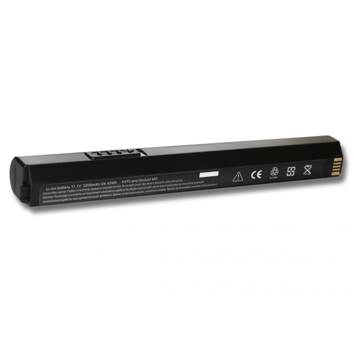 Vhbw - vhbw Batterie compatible avec HP Officejet 100, 150, H470 imprimante, scanner, imprimante d'étiquettes (2200mAh, 11,1V, Li-ion) - Imprimante Jet d'encre