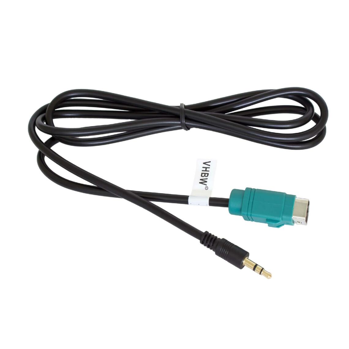 Vhbw - vhbw Câble adaptateur de ligne AUX Radio compatible avec Alpine CDE-111R/RM, CDE-112Ri, CDE-113BT, CDE-114BTi, CDE-W203Ri, IDA-X301 - USB - Alimentation modulaire