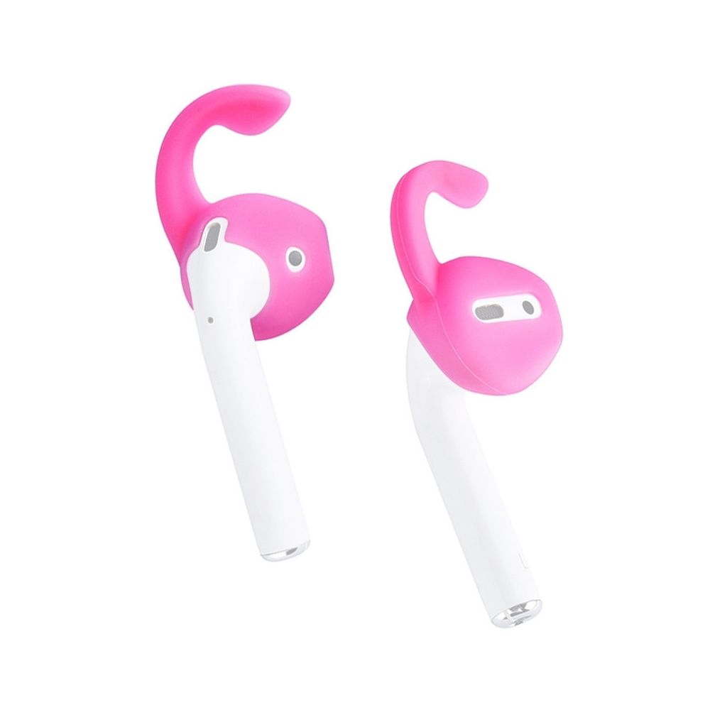 Wewoo - Oreillettes en silicone sans fil Bluetooth pour oreillette Apple AirPods 1/2 Rose Red - Ecouteurs intra-auriculaires
