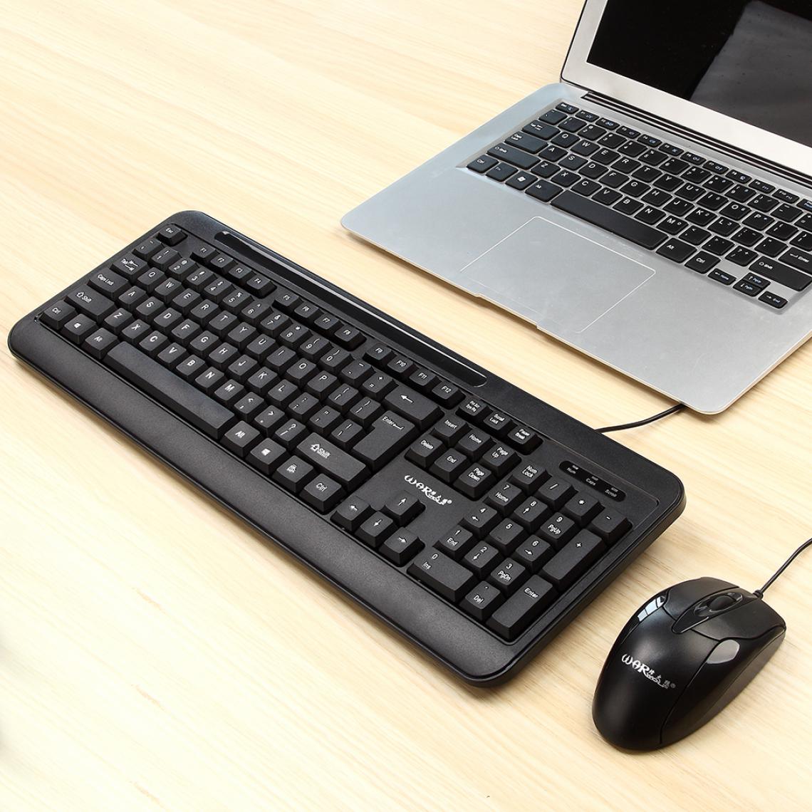 marque generique - Warwolf clavier et souris USB, Ultra mince petit clavier et souris filaires compacts pour ordinateurs ordinateur portable ordinateur portable de - Clavier