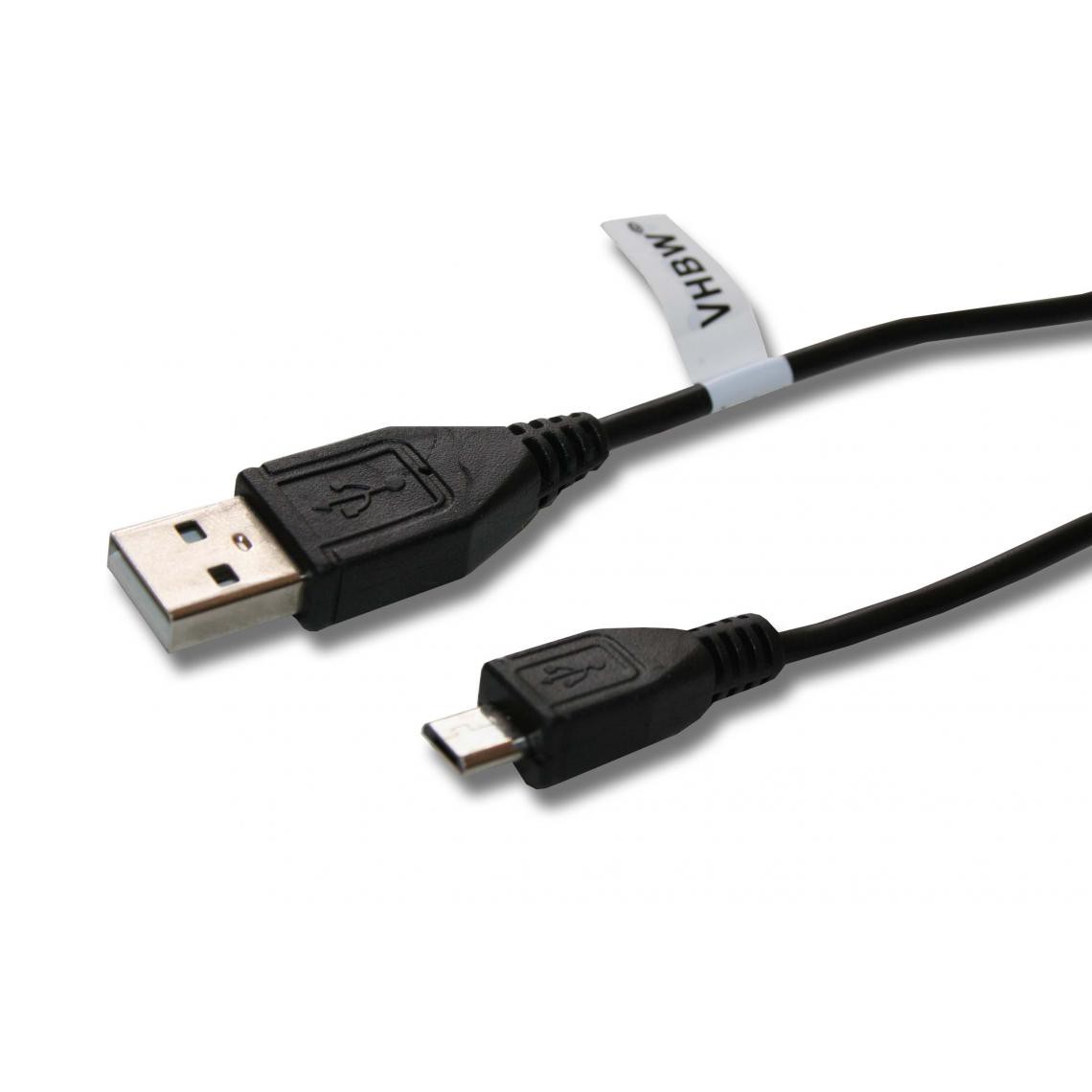 Vhbw - vhbw Câble universel micro-USB (USB standard type A sur micro-USB) compatibel avec Olympus OM-D E-M10 Mark IV - noir 30cm - Autres accessoires smartphone