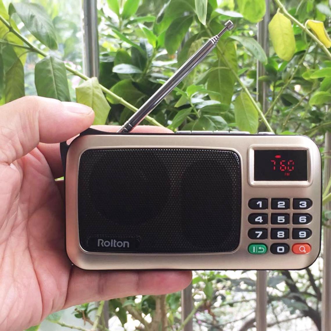 Universal - Numérique Portable Mini MP3 Jouer Portable FM Radio Lecteur de musique Haut-parleur TF USB avec lampe de poche Argent Vérification | Radio(Or) - Radio
