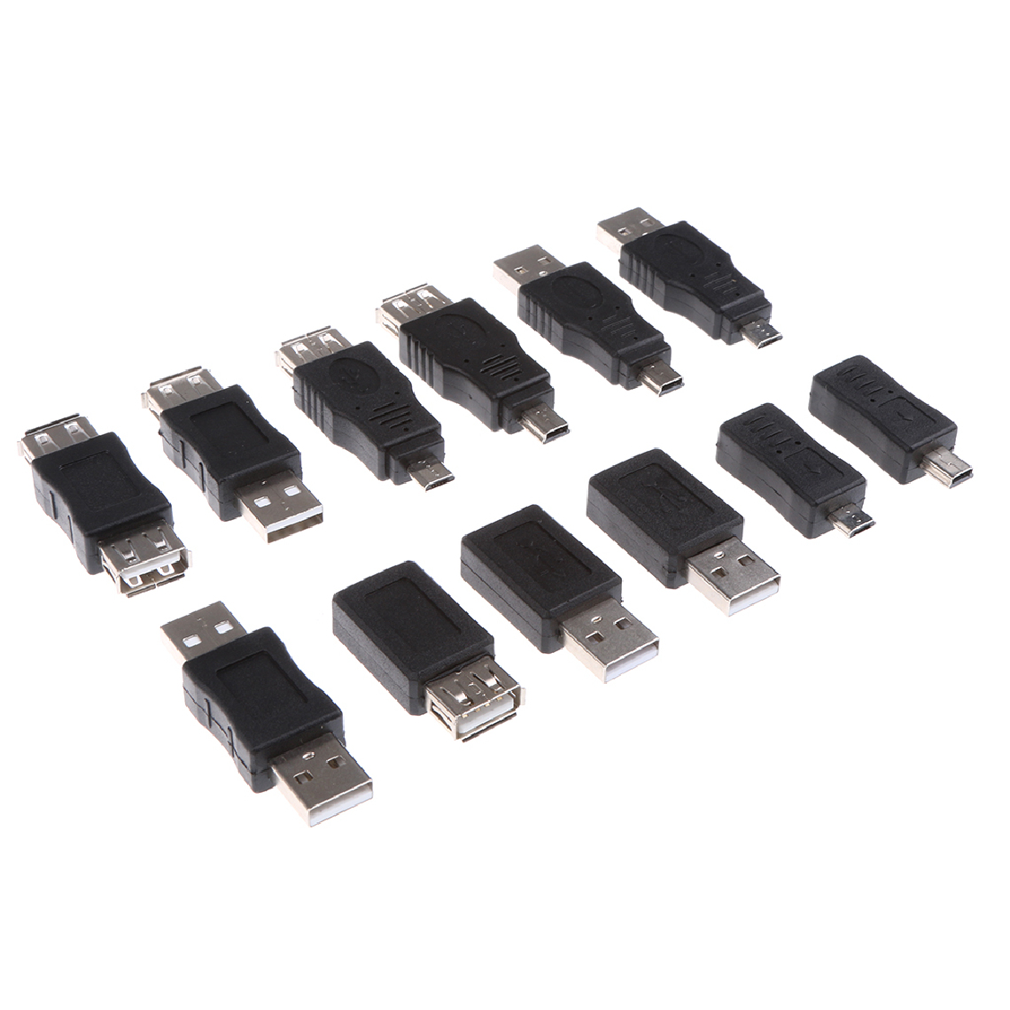 marque generique - 12-in-1 USB 2.0 Mâle vers Femelle Adaptateur Data Sync Connecteur pour Ordinateur Portable - Hub